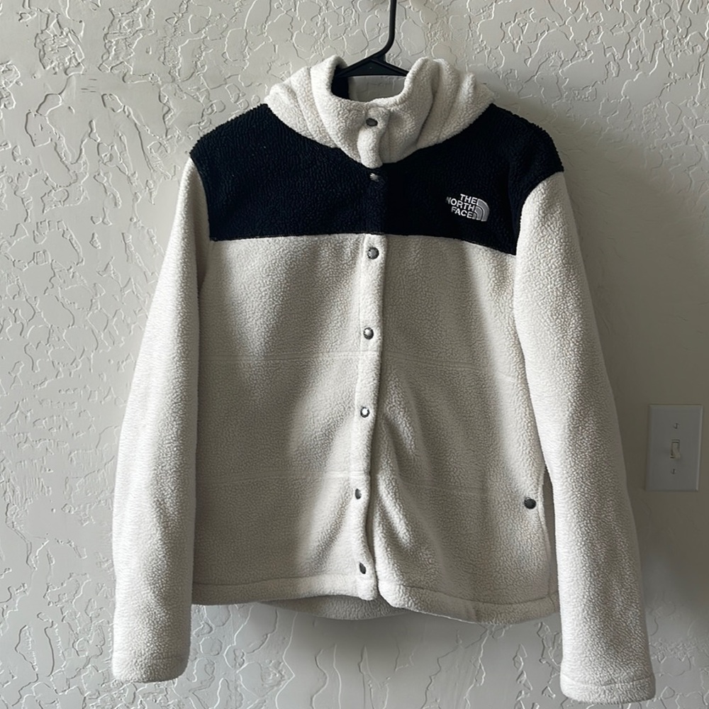 button up fleece north face jacket